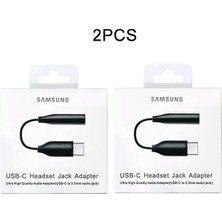 Ganbao Kutu ile 2 Adet Siyah Samsung Tip C 3.5mm Kulaklık Jakı Adaptörü USB C Samsung S22 S21 S20 Not 20 Ultra 10 Artı Fe Için 3,5 mm Aux Ses Dönüştürücü (Yurt Dışından)