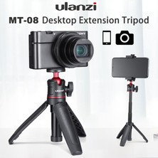 Ganbao Siyah Ulanzi Mt-08 Dslr Slr iPhone 11 Pro Için Evrensel Tripod Soğuk Ayakkabı Kameralı Telefon Montaj Tutucu Akıllı Telefon Vlog Mobil Tripod (Yurt Dışından)