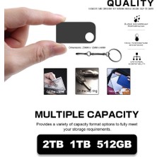 Ganbao Siyah 2 Tb Mini Kalem Sürücü 2 Tb Memoria USB Flash Sürücüler 1 Tb Metal Tip C Otg Yüksek Hızlı Usb3.0 Su Geçirmez Pendrive 512 GB Çubuk Adaptörü (Yurt Dışından)