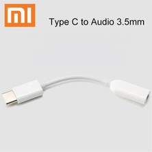 Ganbao Beyaz Xiaomi Tip-C Erkek 3.5mm Kadın Ses Adaptörü Tip C 3.5 Kulaklık Dönüştürücü Kablosu Için Xiaomi Mi 9 10 Pro 8 6 Mix 2 Not 3 (Yurt Dışından)