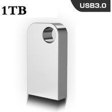 Ganbao Gümüş 1 Tb Mini Kalem Sürücü 2 Tb Memoria USB Flash Sürücüler 1 Tb Metal Tip C Otg Yüksek Hızlı Usb3.0 Su Geçirmez Pendrive 512 GB Çubuk Adaptörü (Yurt Dışından)