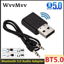 Ganbao Siyah USB Bluetooth 5.0 Adaptör Verici Bluetooth Alıcısı Ses Bluetooth Dongle Bilgisayar Pc Laptop Için Kablosuz USB Adaptörü C (Yurt Dışından)