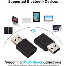 Ganbao Siyah USB Bluetooth 5.0 Adaptör Verici Bluetooth Alıcısı Ses Bluetooth Dongle Bilgisayar Pc Laptop Için Kablosuz USB Adaptörü C (Yurt Dışından)