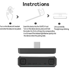 Ganbao Siyah Vaorlo Aptx Hd/ll Kablosuz Kablosuz Av Alıcısı-Vericisi Düşük Gecikme Nintendo Adaptörü Bluetooth 5.0 Csr Çip Istikrarlı Iletim Adaptörü (Yurt Dışından)