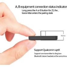 Ganbao Siyah Vaorlo Aptx Hd/ll Kablosuz Kablosuz Av Alıcısı-Vericisi Düşük Gecikme Nintendo Adaptörü Bluetooth 5.0 Csr Çip Istikrarlı Iletim Adaptörü (Yurt Dışından)