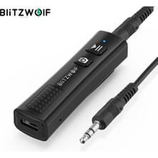 Ganbao Sıyah Blitzwolf Kablosuz V5.0 USB Ses Alıcısı Bluetooth Alıcısı, Mini Stereo Ses 3.5mm Jack Kablosuz Adaptör Tv Pc Hoparlör (Yurt Dışından)