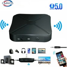 Ganbao KN321 Bluetooth 5.0 Alıcı Verici 3.5mm 3.5 Aux Jack Rca USB Dongle Kablosuz Ses Adaptörü Handsfree Çağrı Araba Tv Pc Hoparlör (Yurt Dışından)