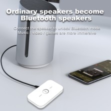 Ganbao Beyaz Kebidumei Hifi Bluetooth 5.0 Verici Verici Alıcı Mini Ses Kablosuz A2DP Stereo Adaptör Taşınabilir Oynatıcı Aux 3.5mm (Yurt Dışından)