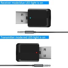 Ganbao Siyah Bluetooth 5.0 Kablosuz Av Alıcısı-Vericisi Alıcı Mini USB 3.5mm Aux Jack Stereo Müzik Kablosuz Bluetooth Adaptörü Tv Pc Için Araba Hoparlörü (Yurt Dışından)