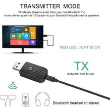 Ganbao Siyah Bluetooth 5.0 Ses Adaptörü Alıcı Verici 3.5mm Auxjack Stereo Ses Adaptörü Mini Tv Pc Araç Kiti Için USB Dongle Adaptörü (Yurt Dışından)