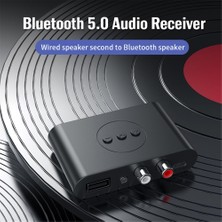 Ganbao Rca Kablosuz Ses Alıcısı ile Bluetooth 5.2 Nfc Ses Adaptörü U Disk Rca 3.5mm Aux Jack Stereo Müzik Alıcısı Araba Hoparlörü Amplifikatör (Yurt Dışından)