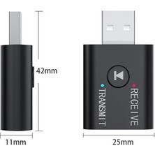 Ganbao 01 2 In 1 Kablosuz Bluetooth Alıcı Adaptörü Mini Bluetooth V5.0 + Edr Ses Alıcı Verici 3.5mm USB Aux Dongle Dizüstü Bilgisayar Için (Yurt Dışından)