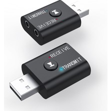 Ganbao 01 2 In 1 Kablosuz Bluetooth Alıcı Adaptörü Mini Bluetooth V5.0 + Edr Ses Alıcı Verici 3.5mm USB Aux Dongle Dizüstü Bilgisayar Için (Yurt Dışından)