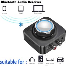 Ganbao Siyah Bluetooth Ses Alıcısı 3D Stereo Surround Ses Mic ile 3.5mm Aux Rca Yüksek Çözünürlüklü Müzik Kablosuz Adaptör Xiaomi Mi 11 Pro 12 (Yurt Dışından)