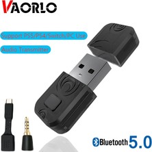 Ganbao Siyah Vaorlo Kablosuz Kablosuz Av Alıcısı-Vericisi Dongle Ps5/ps4/pc/anahtar Desteği Kulaklık Hoparlör Kablosuz Bluetooth Kablosuz Av Alıcısı-Vericisi (Yurt Dışından)