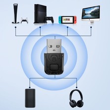 Ganbao Siyah Vaorlo Kablosuz Kablosuz Av Alıcısı-Vericisi Dongle Ps5/ps4/pc/anahtar Desteği Kulaklık Hoparlör Kablosuz Bluetooth Kablosuz Av Alıcısı-Vericisi (Yurt Dışından)