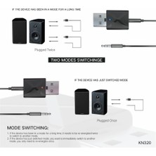 Ganbao KN320 Grwibeou Bluetooth 5.0 Ses Alıcı Verici Mini Stereo Bluetooth Aux Rca USB 3.5mm Jack Pc Araç Kiti Kablosuz Adaptör (Yurt Dışından)