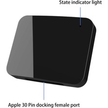 Ganbao Şeffaf 30PIN Kablosuz Bluetooth Uyumlu 5.0 Alıcı Ses Adaptörü IPhone Için IPhone 30 Pin Dock Yerleştirme Istasyonu Hoparlör Adaptörü (Yurt Dışından)