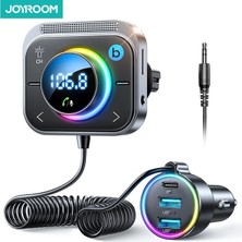 Ganbao Siyah Joyroom Bluetooth 5.3fm/aux Bluetooth Araç Adaptörü Araç Şarj Cihazı Bas Güçlendirme 3 Port Pdqc 3.0 Fm Bluetooth Araç Vericisi (Yurt Dışından)