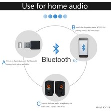 Ganbao 01 KN318 5.1 Ses Alıcısı Çift Çıkışlı Aux USB Stereo Araba Eller Serbest Çağrı Kablosuz Adaptör Video Alıcısı Ses Adaptörü (Yurt Dışından)