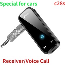 Ganbao C28S 2 In 1 Bluetooth 5.0 Alıcı Verici Adaptörü 3.5mm Jack Araba Hoparlör Tv Müzik Ses Aux Kulaklık Alıcısı Handsfree (Yurt Dışından)