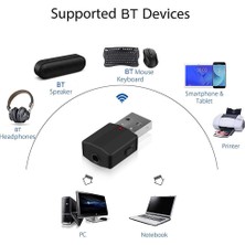 Ganbao Siyah BT600 Bluetooth Uyumlu Ses Adaptörü Verici Alıcı Bilgisayar Tv Multimedya Için 2'si 1 Arada (Yurt Dışından)