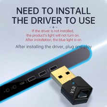 Ganbao Bluetooth 5.0 Lcckaa USB Bluetooth Adaptörü Bluetooth 5.0 Adaptörü Alıcı Ses Bluetooth Dongle Bilgisayar Pc Laptop Için Kablosuz USB Adaptörü (Yurt Dışından)