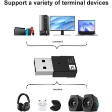 Ganbao Siyah 24BIT Csr Bluetooth 5.2 Kablosuz Av Alıcısı-Vericisi Aptx Ll Hd Çok Noktalı Kablosuz Adaptör Tv Kutusu Pc Ios Mac Android Lınux Için Sürücü Yok (Yurt Dışından)