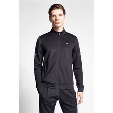 Lescon Siyah Erkek Fermuarlı Sweatshirt 24S-1249-24B