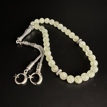 Prehnit 8mm 33LÜK Doğal Taş Tesbih