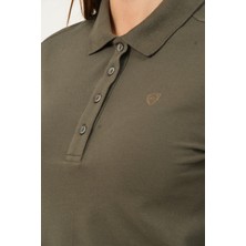 Msw Mswkadın Regular Fit Haki Uzun Kollu Polo