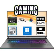 Asus Rog Strix G18 G814JZ-N6023A10 I9-13980HX 32GB 1tbssd RTX4080 18" Qhd+ W11P Taşınabilir Bilgisayar