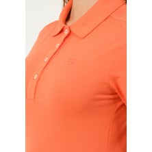 Msw Mswkadın Regular Fit Coral Uzun Kollu Polo