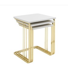 Orion Ekru Gold Zigon Sehpa