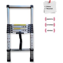 Endokon 200 cm. - 7 Basamaklı Teleskobik / Teleskopik Alüminyum Merdiven