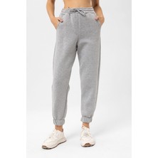 Şimal Kadın Beli Paçası Lastik Detaylı Şardonlu Üç Iplik Tek Alt Eşofman