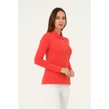 Msw Mswkadın Regular Fit Yavru Ağzı Uzun Kollu Polo