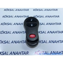 Köksal Anahtar Chrysler Jeep Dodge 3 Tuşlu  Panik Butonlu Kumanda Kabı