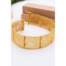 Latif Kuyumcu 22 Ayar Altın Bileklik Füzyon Döküm Kalemli Kadın Bileklik XQBL257