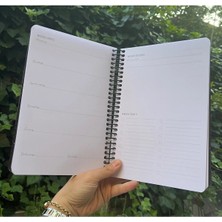 Gıpta Siyah Sert Kapak Spiralli Planlayıcı Defter