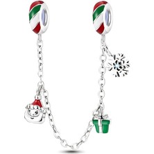 Corney Design Noel 3'lü Yılbaşı Sallantılı 925 Ayar Gümüş Charm