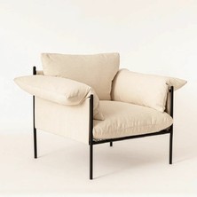 Portatif Berjer Tekli Koltuk Yumuşak Süngerli Zarif Görünümlü