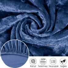 riselerhome Riselerhome Kadife Sandalye Kılıfı Retro Oval Sandalye Örtüsü Sandalye Koruma Tekli