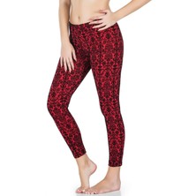 Derya Kurşun Varak Desenli Kadın Tayt 457