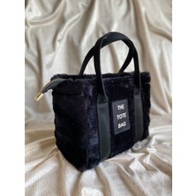 The Tote Bag Peluş Süet Kolon Askılı Kadın El Omuz Çantası