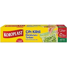 Koroplast Çift Kilitli Dondurucu Torbası Orta Boy 17 x 18 cm 12 Li x 3 Paket