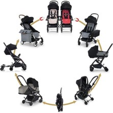 Bumprider Connect 3 Bebek Arabası Black-Sand Travel Set Cabriofix Black