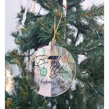 Bk Gift Kişiye Özel Isimli Şeffaf Pleksi Yılbaşı Ağaç Süsü- 7, Yılbaşı Hediyesi, Isme Özel Ağaç Süsü, Yeni Yıl Mesajlı Hediye