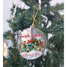 Bk Gift Kişiye Özel Isimli Şeffaf Pleksi Yılbaşı Ağaç Süsü- 8, Yılbaşı Hediyesi, Isme Özel Ağaç Süsü, Yeni Yıl Mesajlı Hediye