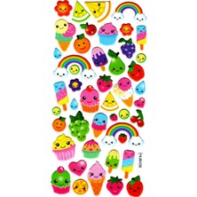 Limmy Sticker Kabartmalı Stiker Defter, Planlayıcı Etiket (HL88-036) - 17X9 cm - Sevimli Şeker Dondurma